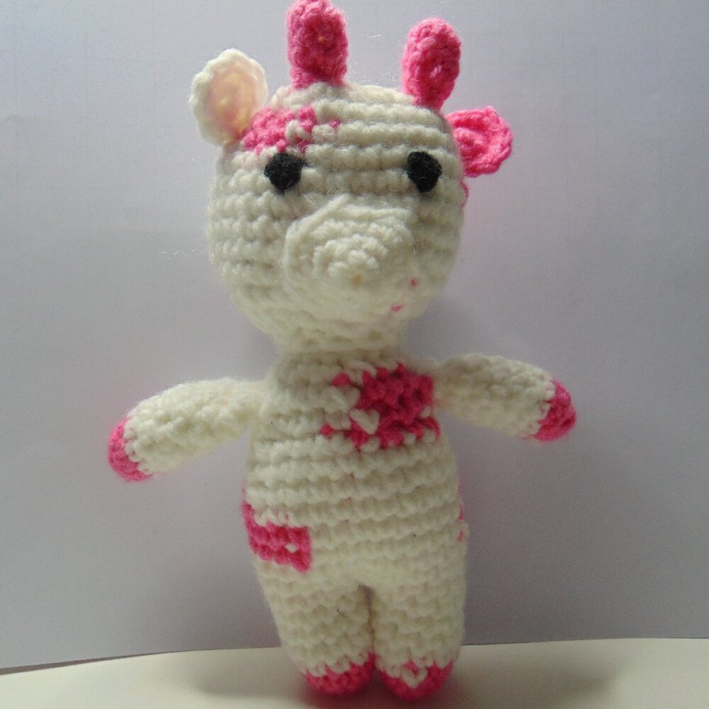 Pink and White Cow Baby